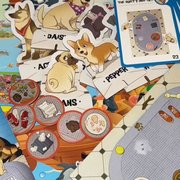 ThinkFun Dog Crimes Board Game Complete - Picture 3 of 7